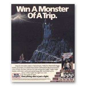 1986 Budweiser Beer Print Ad | Monster