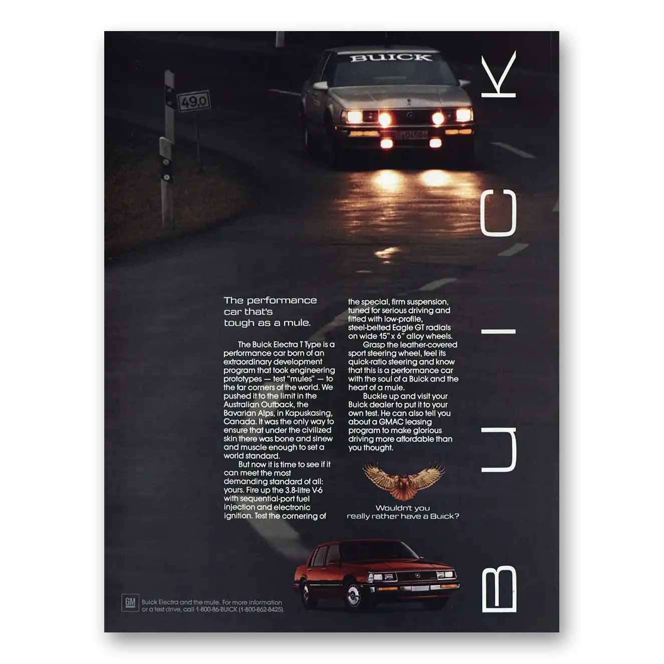 1985 Buick Electra Print Ad | Performance Car