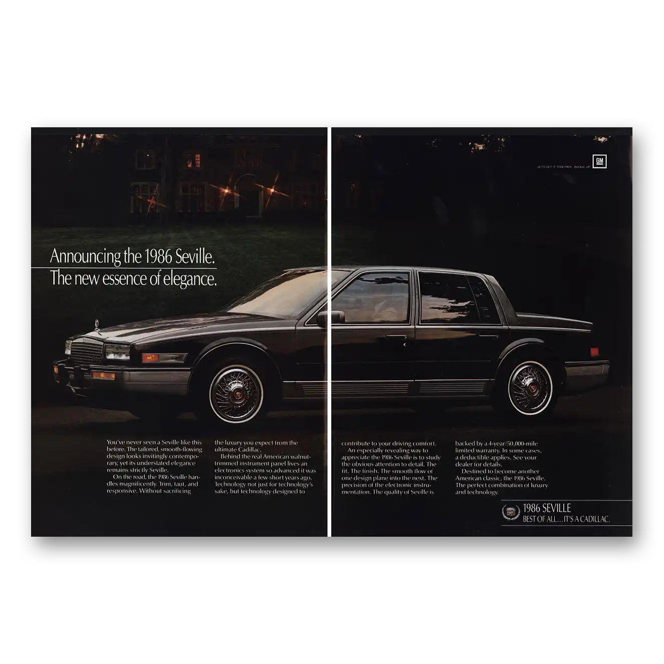 1986 Cadillac Seville Print Ad | Essence Elegance