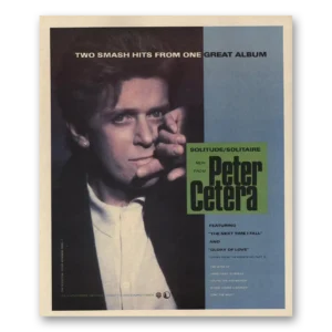 1986 Peter Cetera Promo Print Ad | Solitude Solitaire