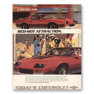 1986 Chevrolet Camaro Z28 Print Ad | Red Hot