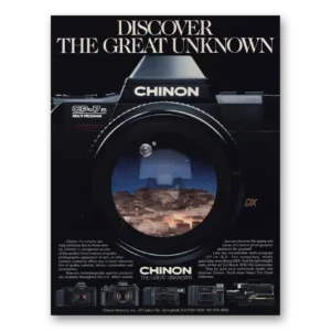 1986 Chinon Camera Print Ad | Cp7m Slr