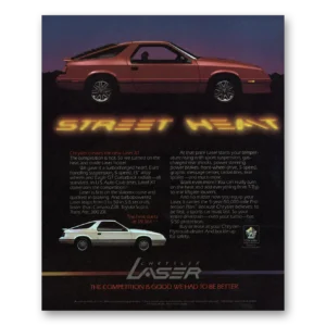 1986 Chrysler Laser Print Ad | Street Heat
