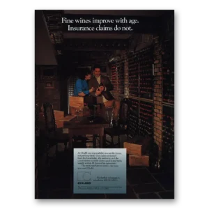 1986 Chubb Print Ad | Fine Wines