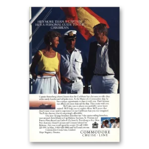 1986 Commodore Cruise Line Print Ad | Captain