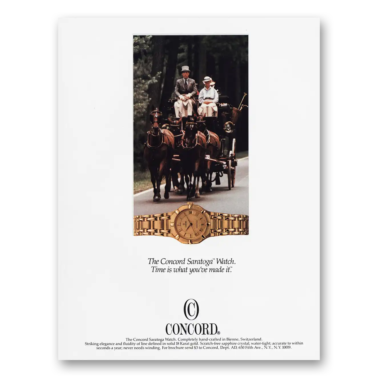 1986 Concord Watch Print Ad | Saratoga Time