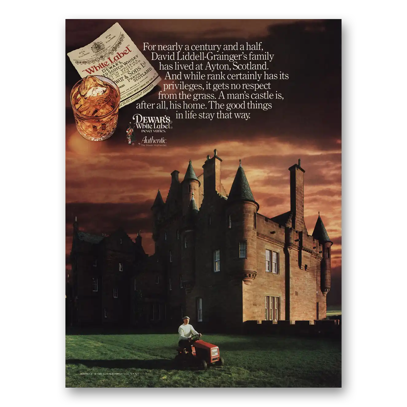 1986 Dewars White Label Print Ad | David Liddell