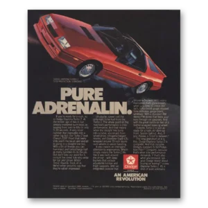 1986 Dodge Daytona Print Ad | Turbo Z