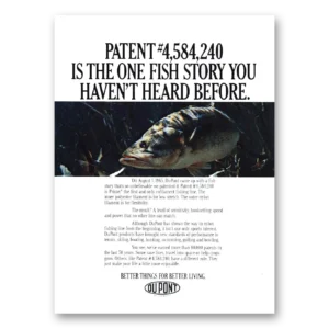 1986 DuPont Print Ad | Fish Story