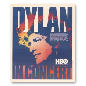 1986 Bob Dylan Promo Print Ad | Dylan In Concert