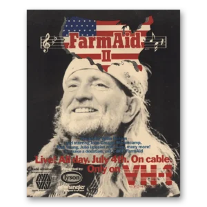 1986 Farm Aid Print Ad | Willie Nelson