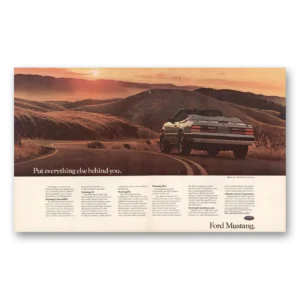 1986 Ford Mustang Print Ad | Behind You