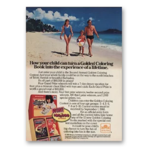 1986 Golden Books Print Ad | Coloring Books
