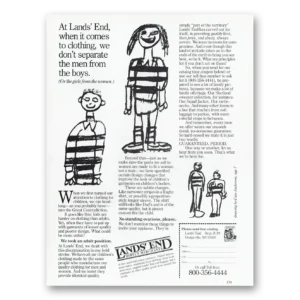 1986 Lands End Print Ad | Men From Boys