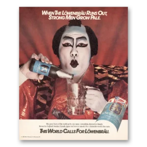 1986 Lowenbrau Beer Print Ad | Strong Men