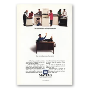 1986 Maytag Appliances Print Ad | Maytag Change