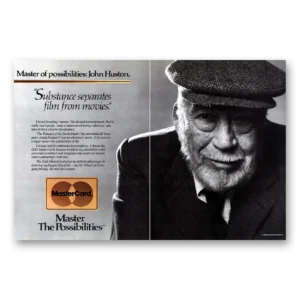 1986 Mastercard Print Ad | John Huston