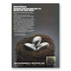 1986 McDonnell Douglas Simulation Print Ad | Birds Fly