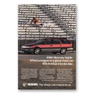 1986 Mercury Sable Print Ad | Road Car
