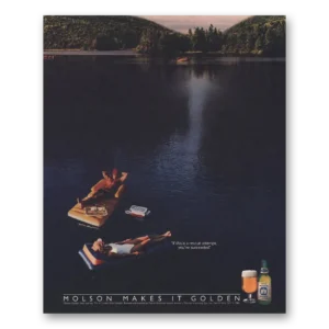 1986 Molson Beer Print Ad | Golden Beer