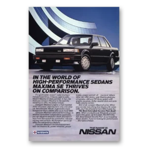 1985 Nissan Maxima Print Ad | Se High Performance