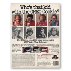 1986 Oreo Cookies Print Ad | Whos That Kid