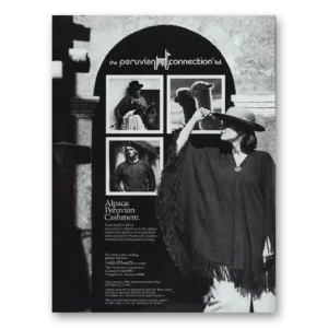 1986 Peruvian Connection Print Ad | Alpaca Peruvian