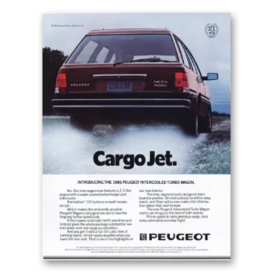 1986 Peugeot Turbo Wagon Print Ad | Cargo Jet