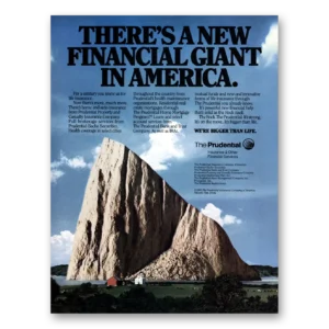 1986 Prudential Insurance Print Ad | Financial Giant