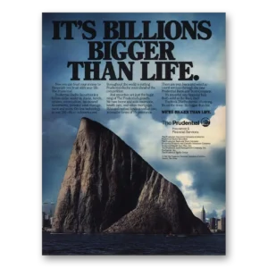 1986 Prudential Insurance Print Ad | Billions Bigger