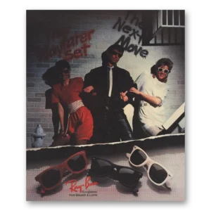 1986 Ray Ban Sun Glasses Print Ad | Wayfarer Set