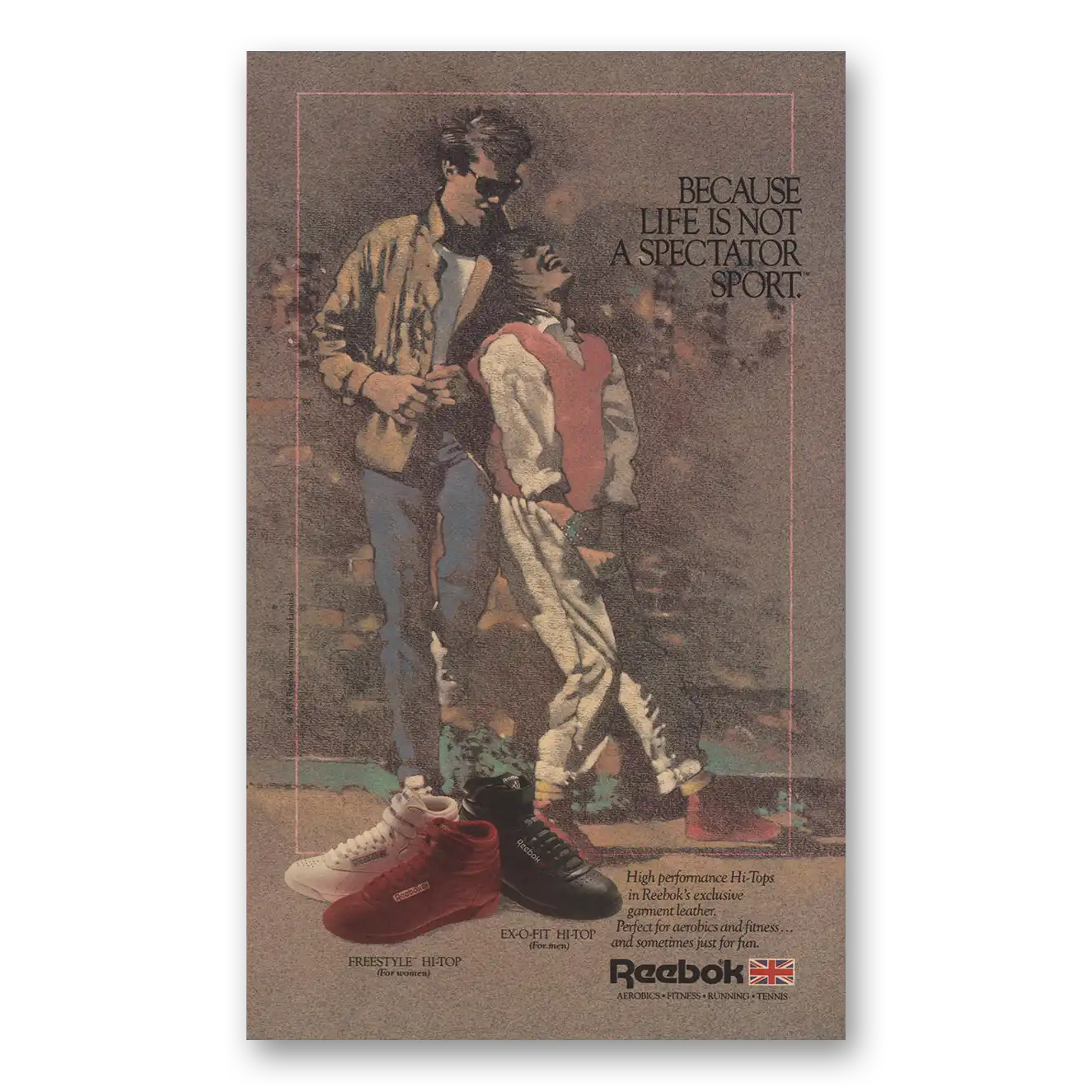 1986 Reebok Shoes Print Ad | Spectator Sport