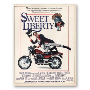1986 Sweet Liberty Movie Promo Print Ad | Alan Alda