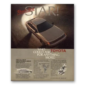 1985 Toyota Celica Print Ad | Reach Star