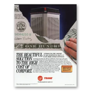 1986 Trane Air Condioning Print Ad | Beautiful Solution