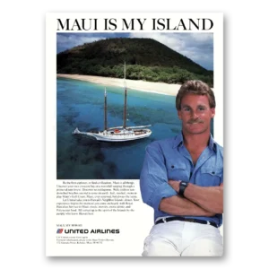 1986 United Airlines Print Ad | Maui My Island