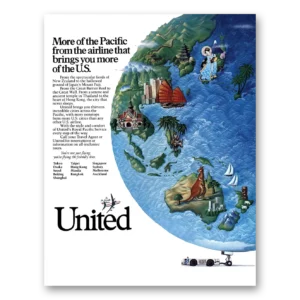 1986 United Airlines Print Ad | More Pacific
