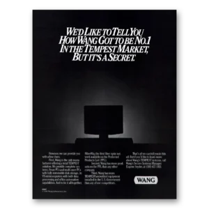 1986 Wang Computers Print Ad | Tempest Market