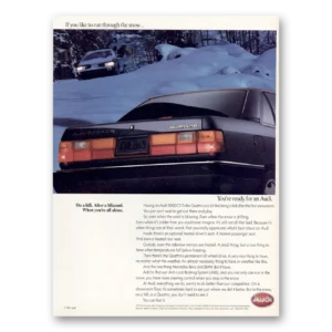 1987 Audi Quattro Print Ad | After Blizzard