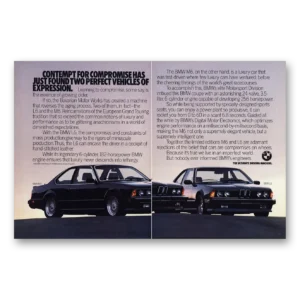 1987 BMW M6 Print Ad | Contempt