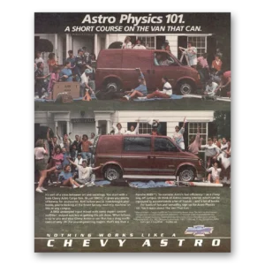 1986 Chevrolet Astro Van Print Ad | Physics 101