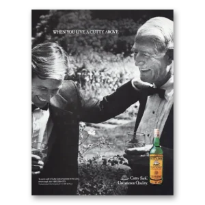 1987 Cutty Sark Print Ad | Hand Shoulder