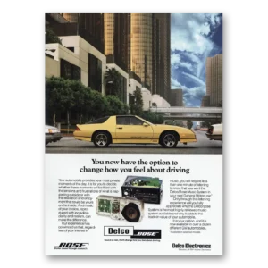 1987 Delco Auto Radio Print Ad | Chevrolet Iroc Z