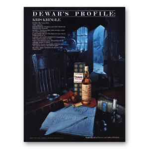 1987 Dewars White Label Print Ad | Kris Kringle