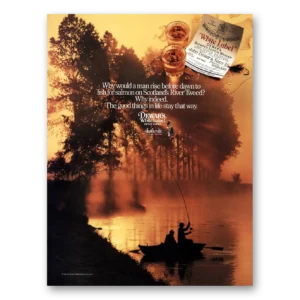 1987 Dewars White Label Print Ad | Man Rise