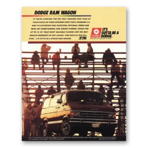 1987 Dodge Ram Print Ad | Wagons That Team Up