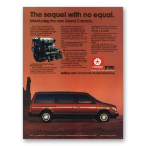 1987 Dodge Grand Caravan Print Ad | No Equal