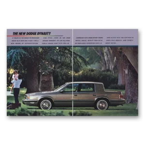 1987 Dodge Dynasty Print Ad | New Dynasty