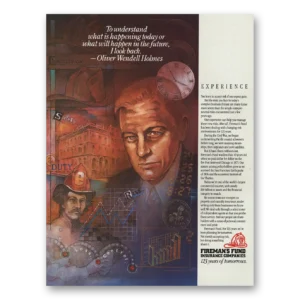 1987 Firemans Fund Print Ad | Oliver Wendell Holmes