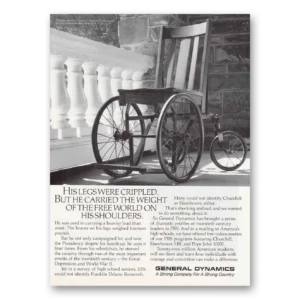 1987 General Dynamics Print Ad | Legs Crippled